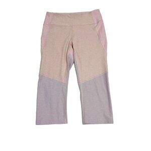 Outdoor Voices Capri Leggings Size S Pink Purple Colorblock Athletic Gym Stretch
